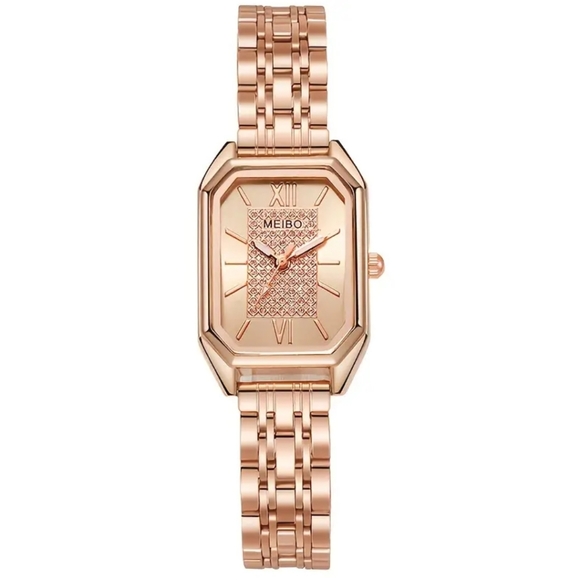 Jeane Carter Accessories - Rectangle Vintage Women's Steel Strap Fancy Watches.